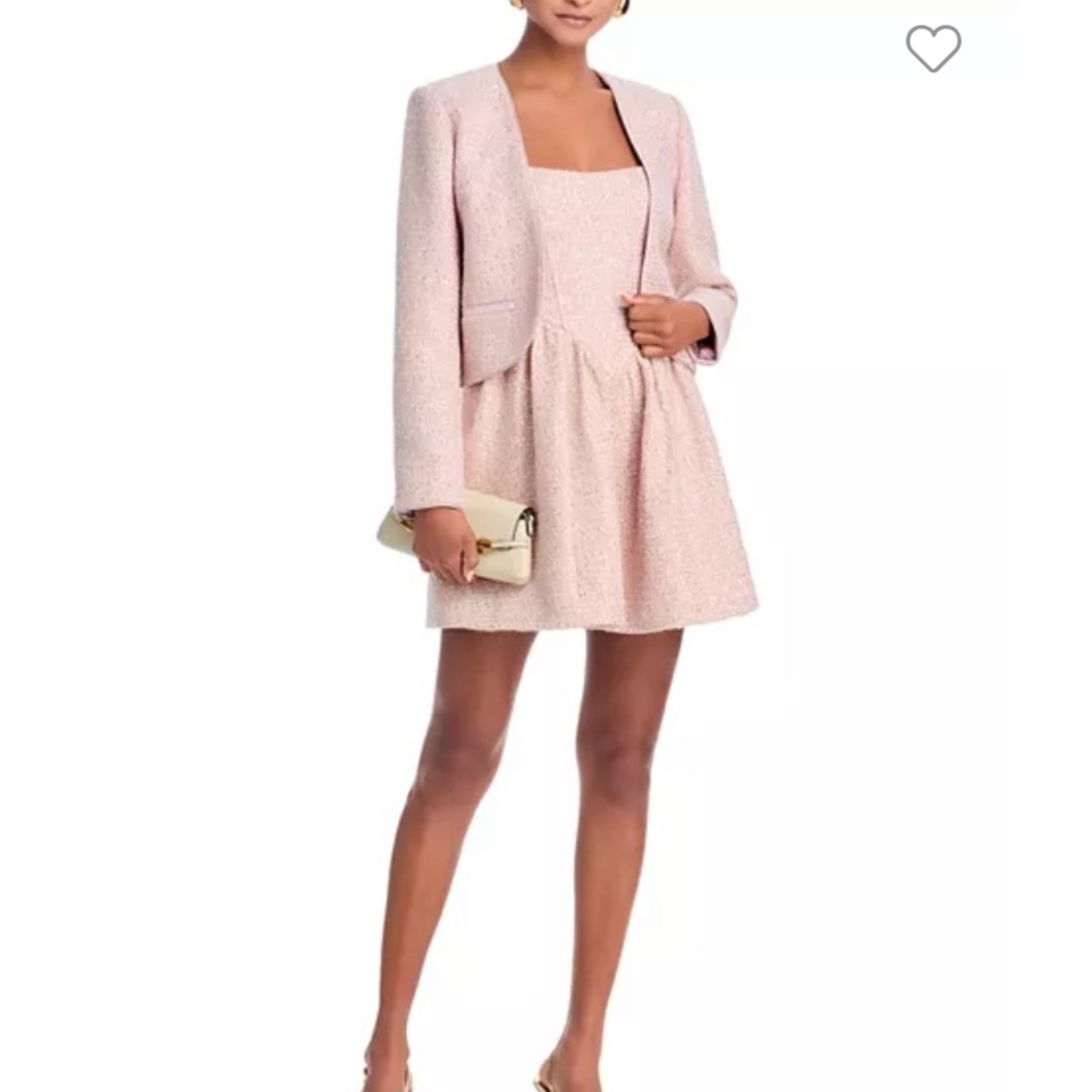 AQUA X Wicked collab pink sequin tweed dress and jacket